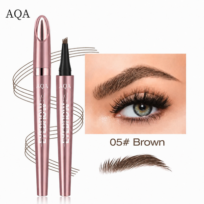 4-Tip Waterproof Eyebrow Pen | Natural Hair-Like Strokes
