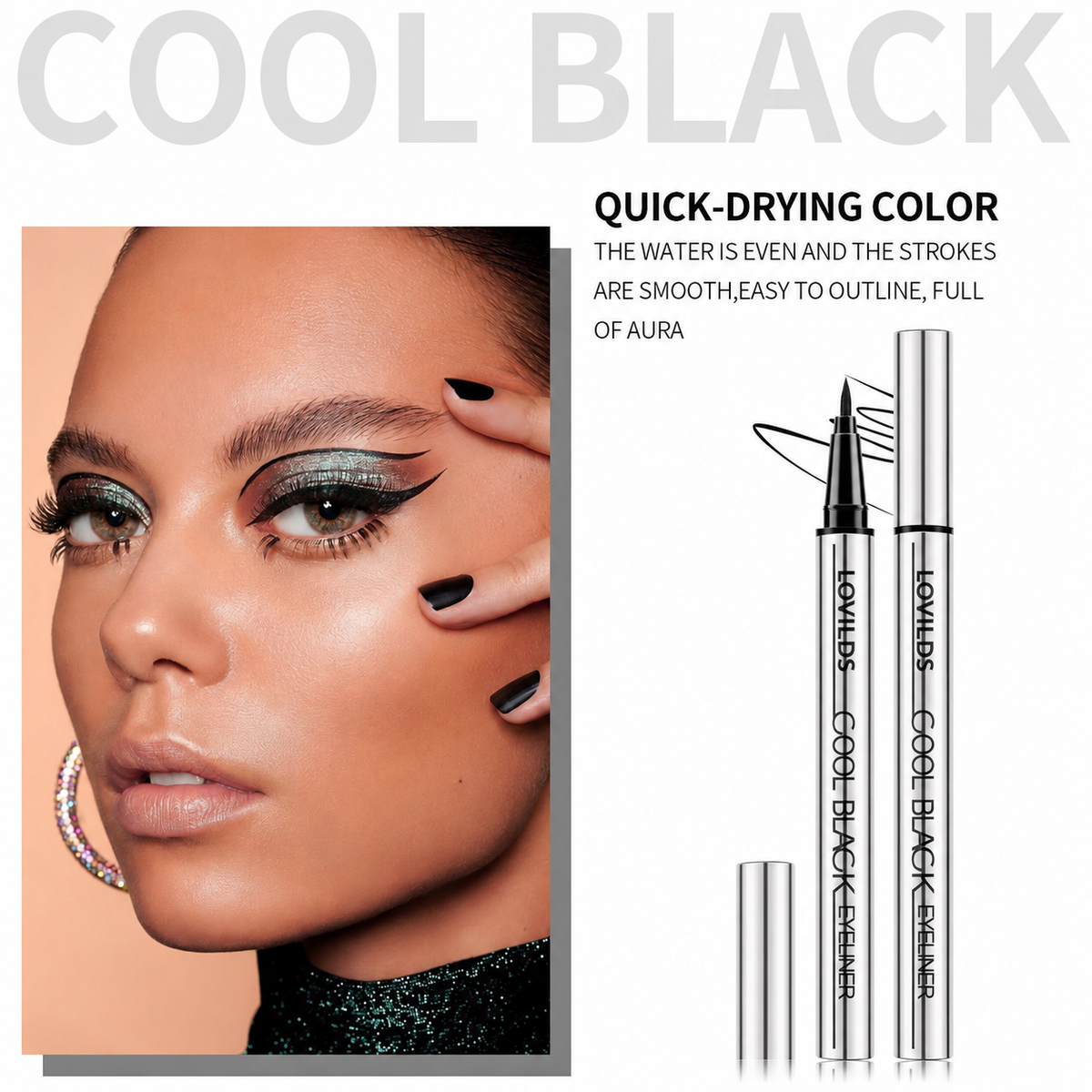 🔥 24-Hour Waterproof & Smudge-Proof Precision Liquid Eyeliner Pen
