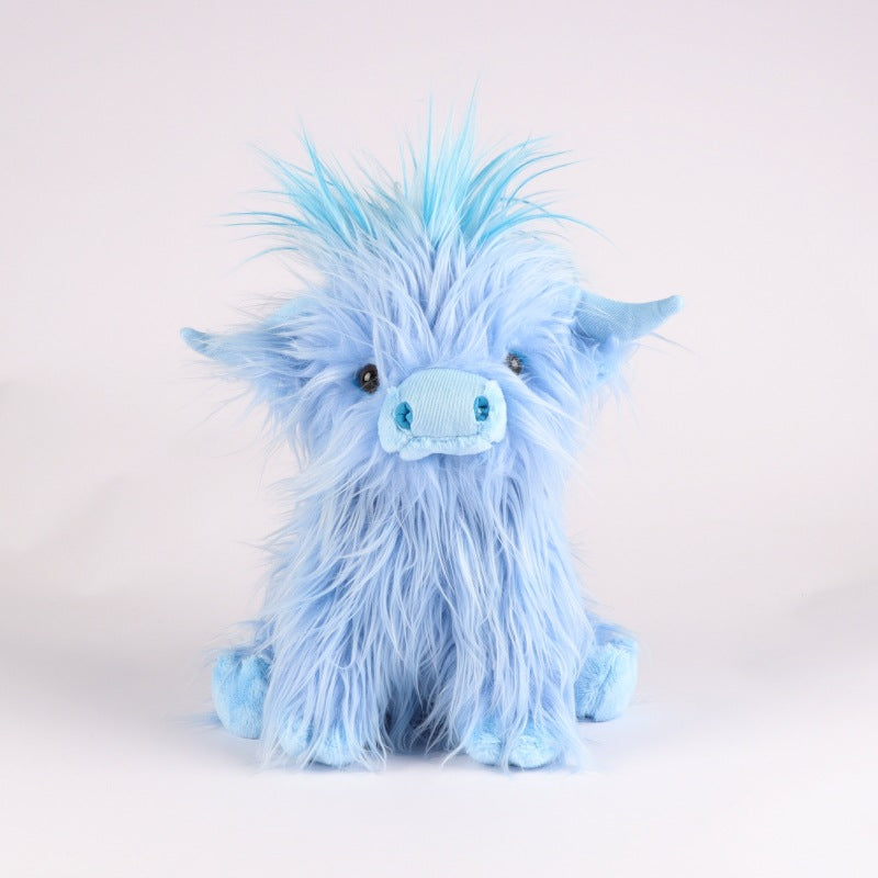 Celeb Highland Cow Plush: Long-Haired Simulation Figurine