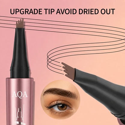 4-Tip Waterproof Eyebrow Pen | Natural Hair-Like Strokes