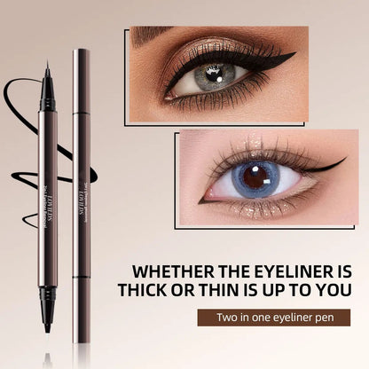 🔥 2-In-1 Waterproof Eyeliner Pen With Correction Tip