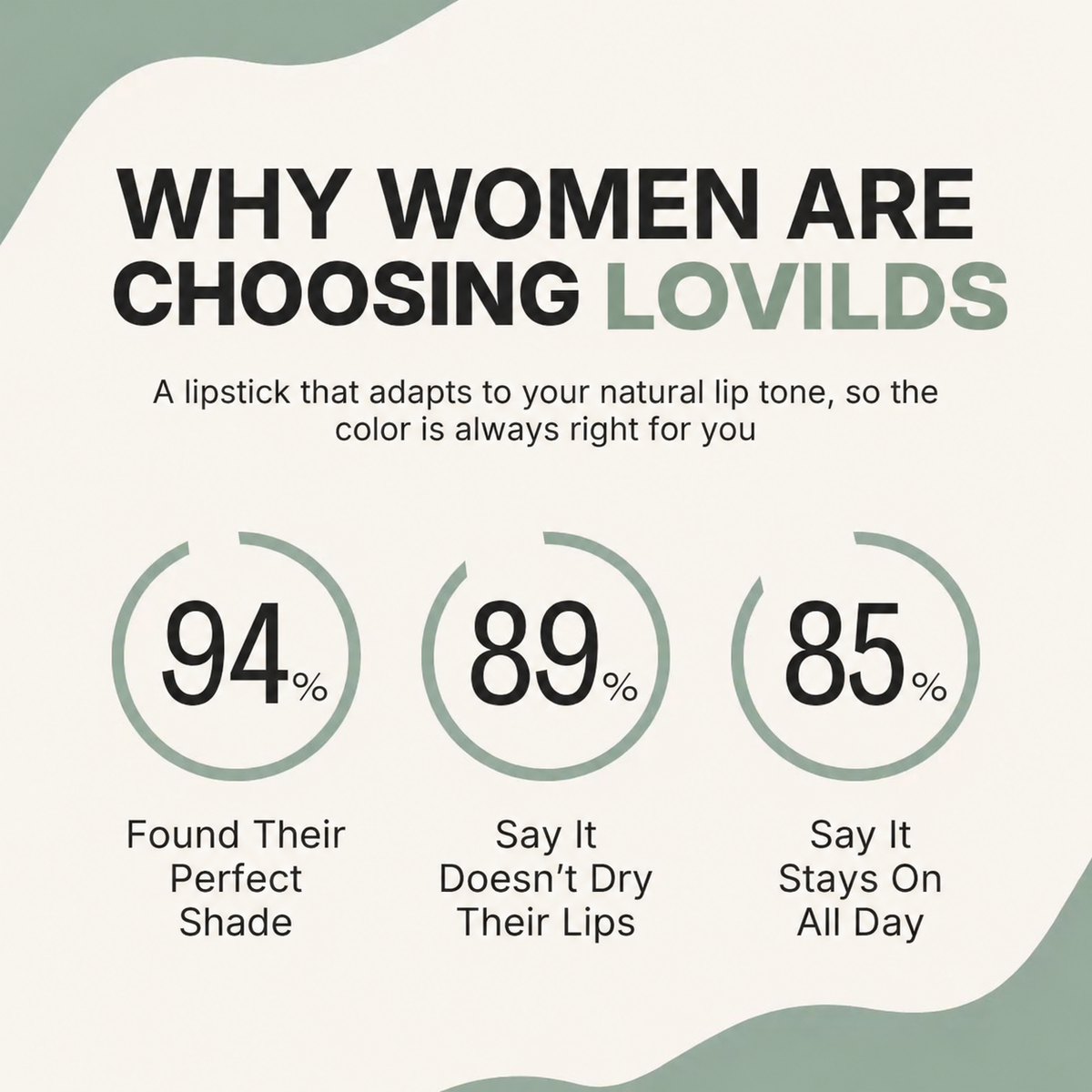 LOVILDS Color-Adapting Lipstick – Hydrating pH Lip Tint