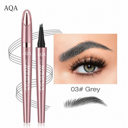 4-Tip Waterproof Eyebrow Pen | Natural Hair-Like Strokes
