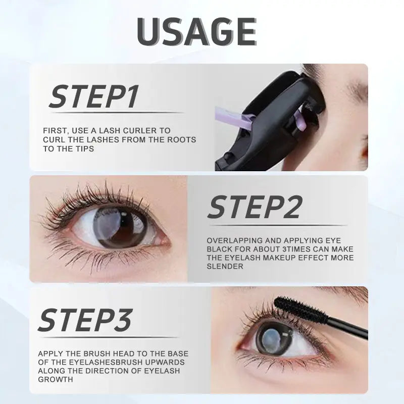 ✨ Smudge-Proof Fiber Mascara for All-Day Long Lashes