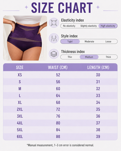 ✨Plus-Size High-Waist Cross Tummy Control Panties
