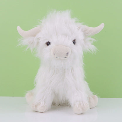 Celeb Highland Cow Plush: Long-Haired Simulation Figurine