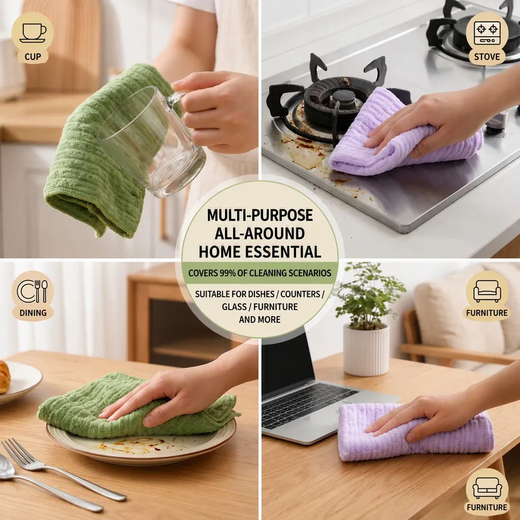 Multipurpose Reusable Tear-Off Cleaning Cloth Roll