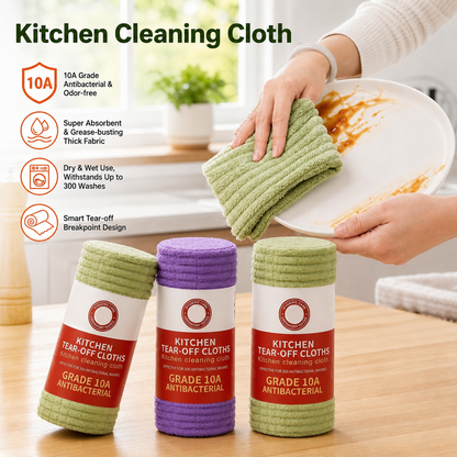 Multipurpose Reusable Tear-Off Cleaning Cloth Roll