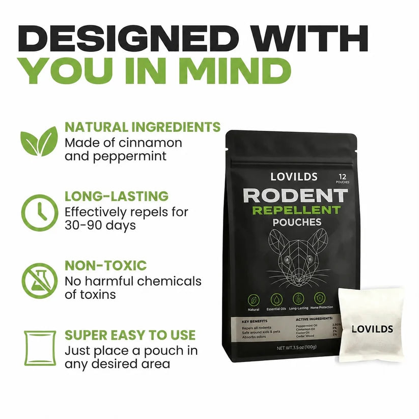 LOVILDS™ Natural Rodent Repellent Pouches