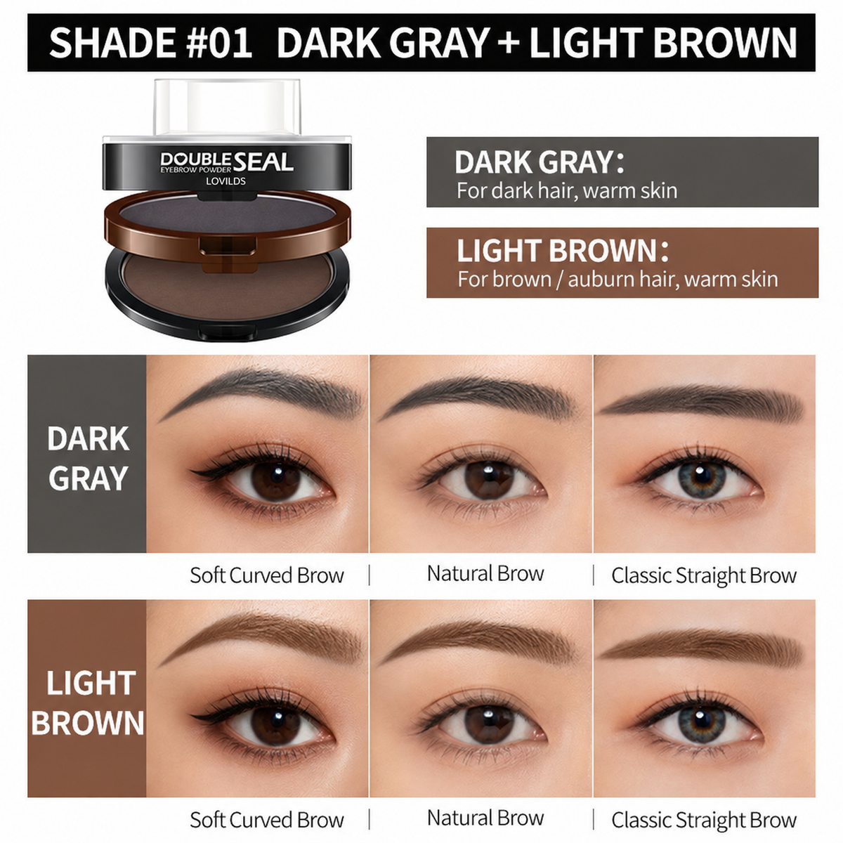 2-Color Eyebrow Stamp Kit