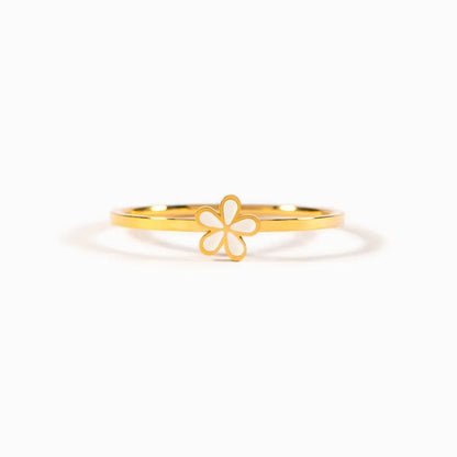 Sterling Silver Enamel Flower Ring