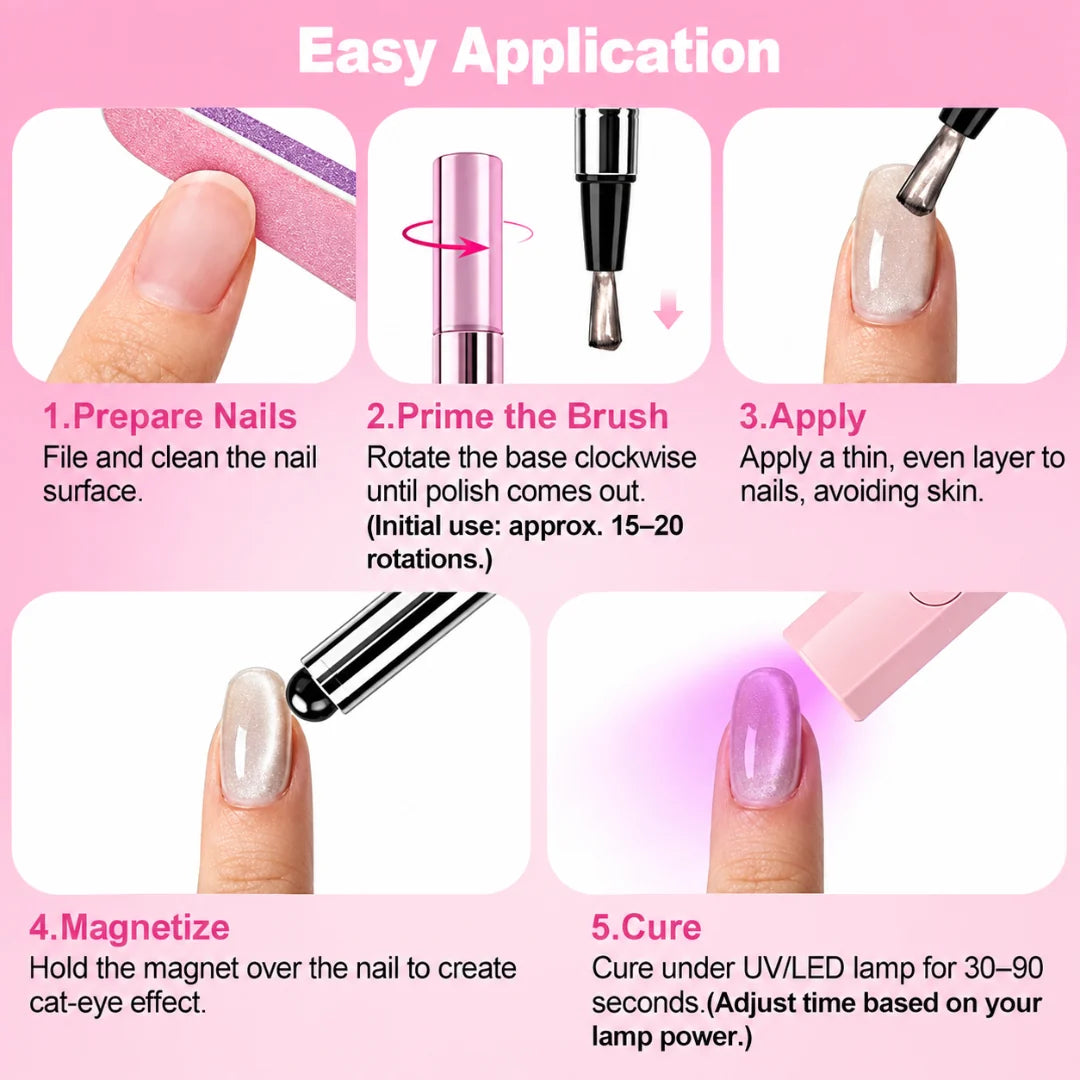 Portable Cat-Eye Gel Manicure Kit