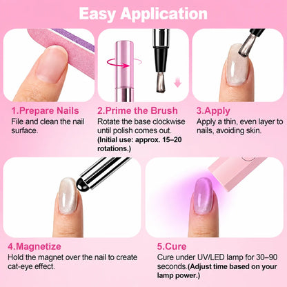 Portable Cat-Eye Gel Manicure Kit