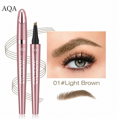 4-Tip Waterproof Eyebrow Pen | Natural Hair-Like Strokes