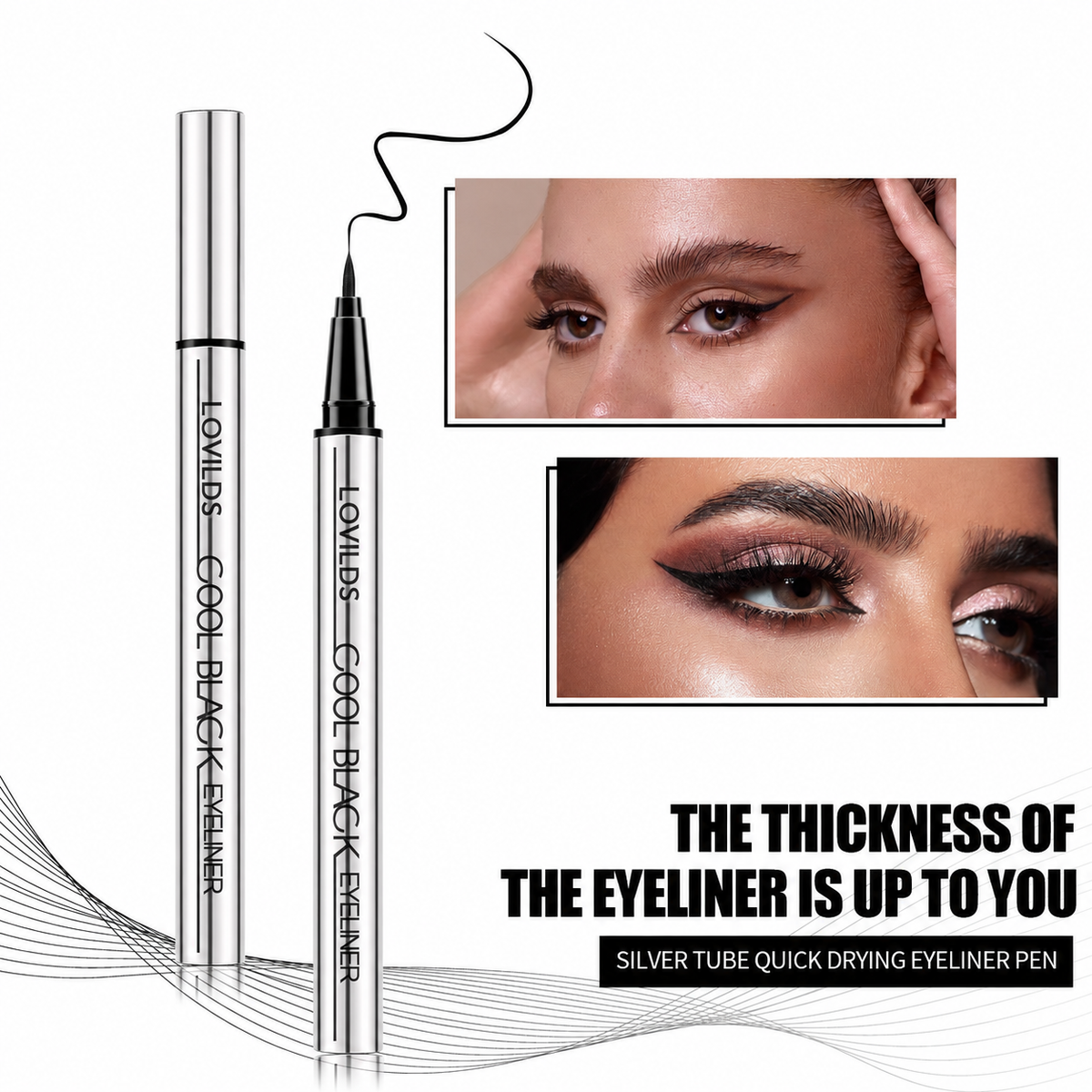 🔥 24-Hour Waterproof & Smudge-Proof Precision Liquid Eyeliner Pen