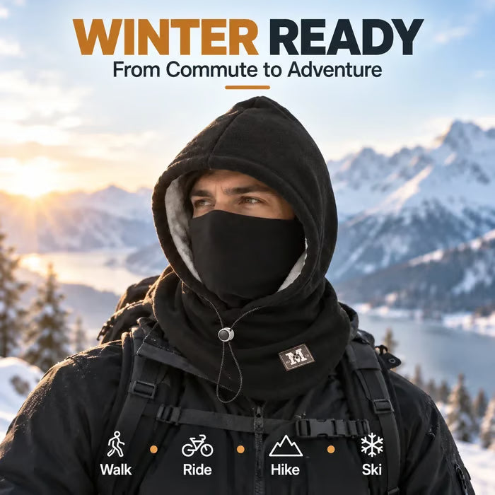 3-in-1 Fleece Winter Hood – Face & Neck Warmer