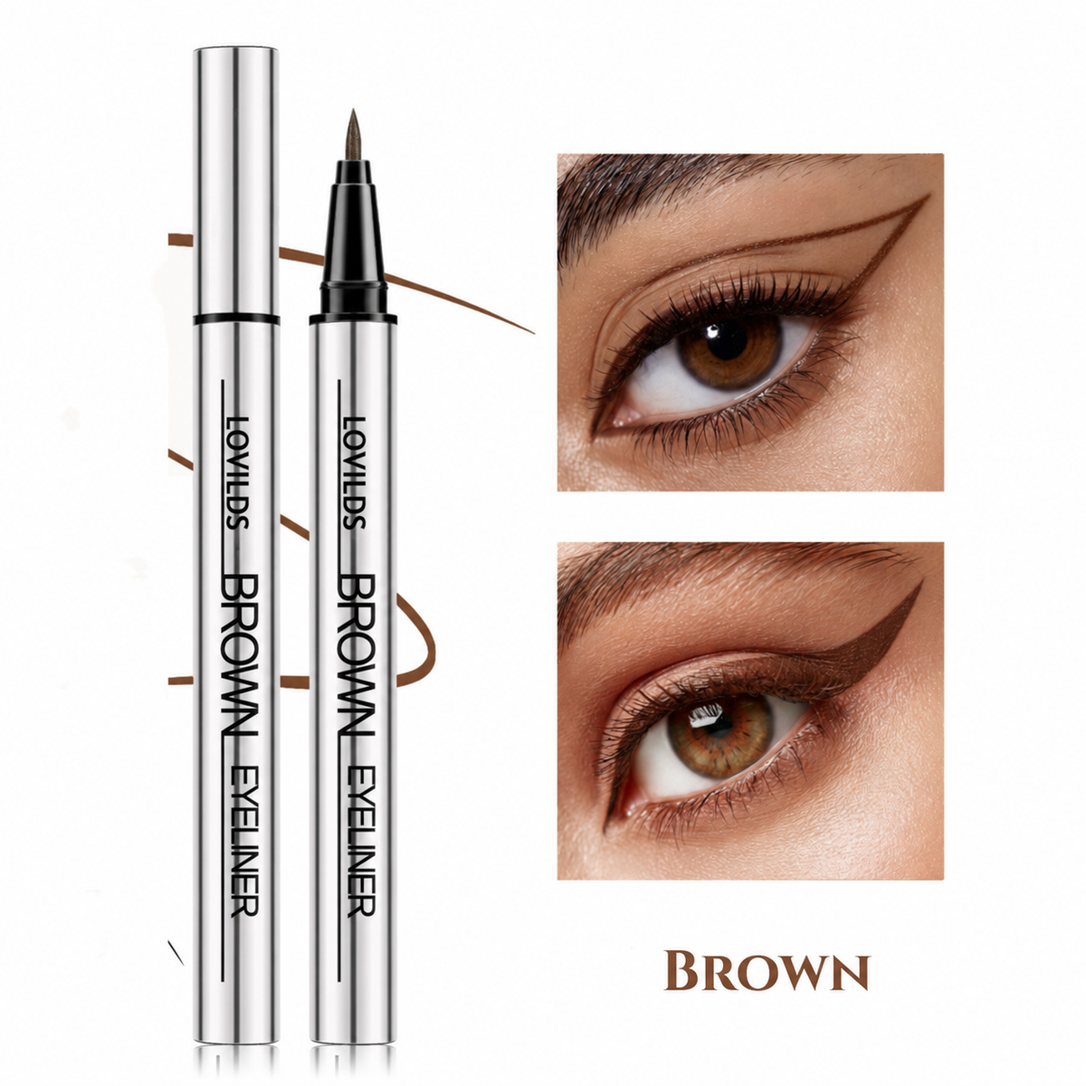 🔥 24-Hour Waterproof & Smudge-Proof Precision Liquid Eyeliner Pen