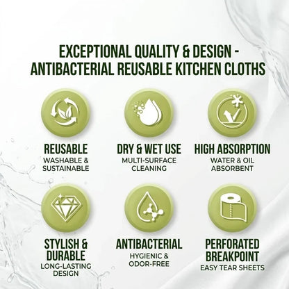 Multipurpose Reusable Tear-Off Cleaning Cloth Roll