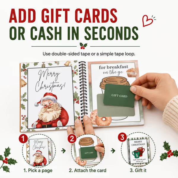12-Page Christmas Gift Card Surprise Book – Make Every Gift More Fun