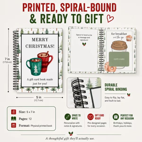 12-Page Christmas Gift Card Surprise Book – Make Every Gift More Fun