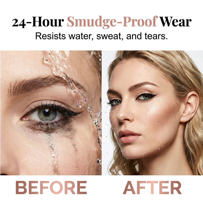 🔥 24-Hour Waterproof & Smudge-Proof Precision Liquid Eyeliner Pen
