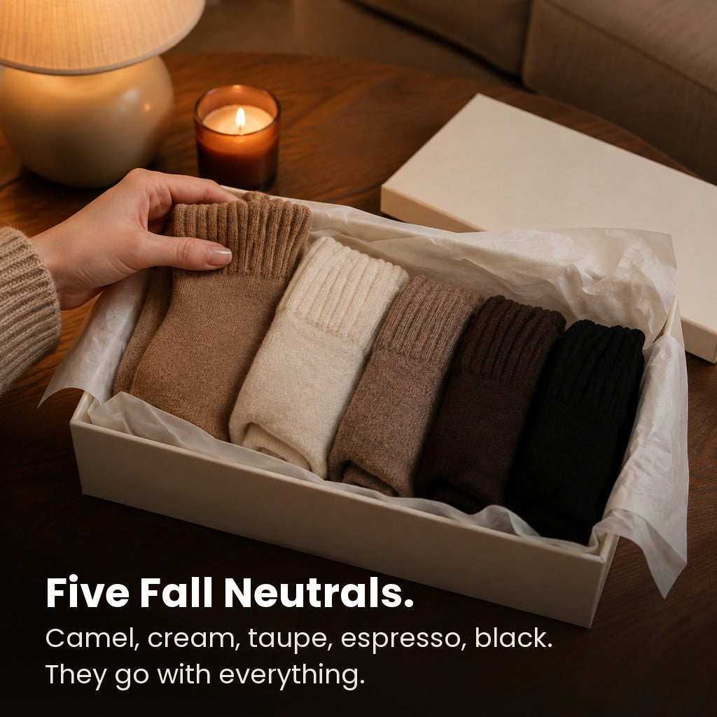 NESLEMY Warm Boot Socks- The Coziest Slouchy Boot Socks (5 Pairs)
