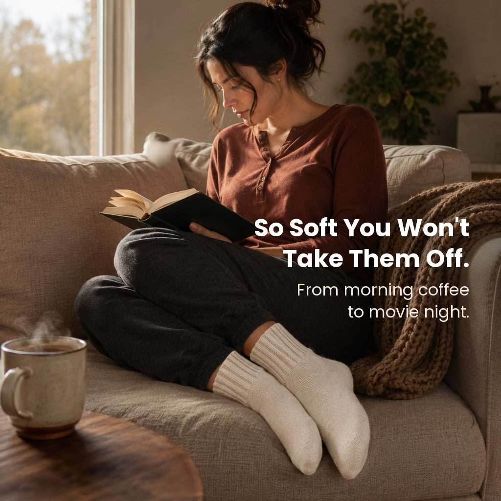NESLEMY Warm Boot Socks- The Coziest Slouchy Boot Socks (5 Pairs)